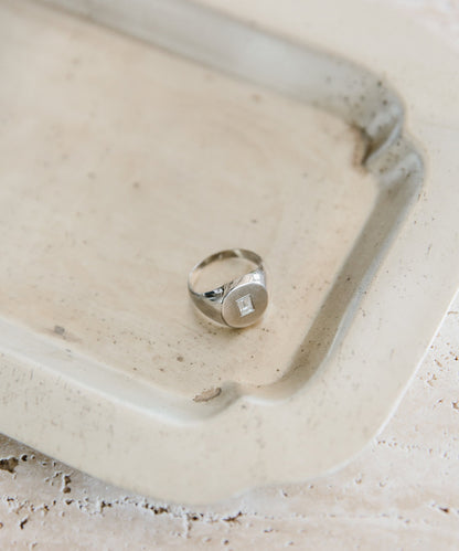 Gemma Baguette Signet Ring