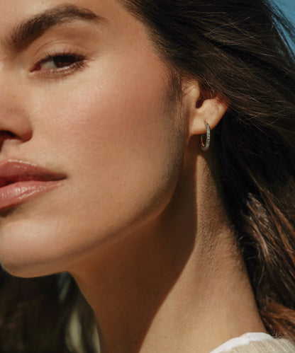 Iris Diamond Hoops