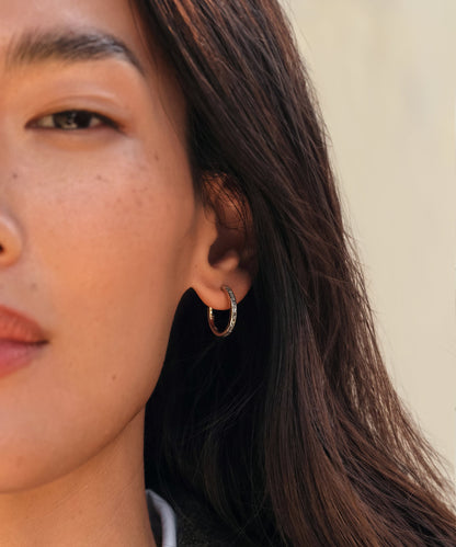 Iris Diamond Hoops