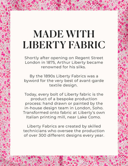 EILEEN Pink Flowers, Made with Liberty Fabric