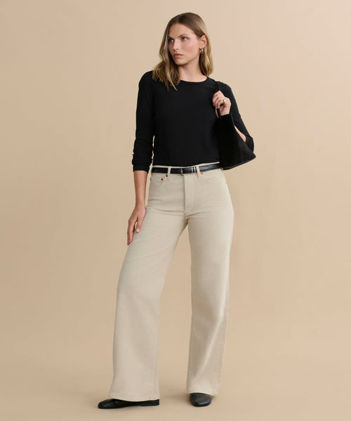 Mid Rise Wide Leg