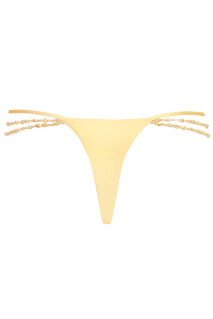 Multi-Strap Cheeky Bikini Bottoms  in Lemon