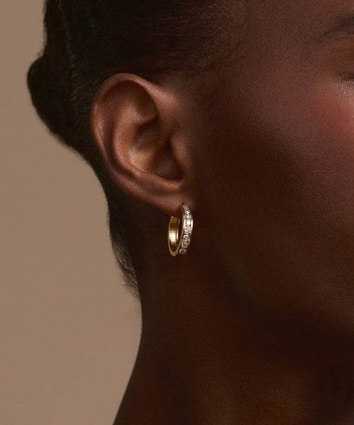 Stevie Grey Diamond Hoops