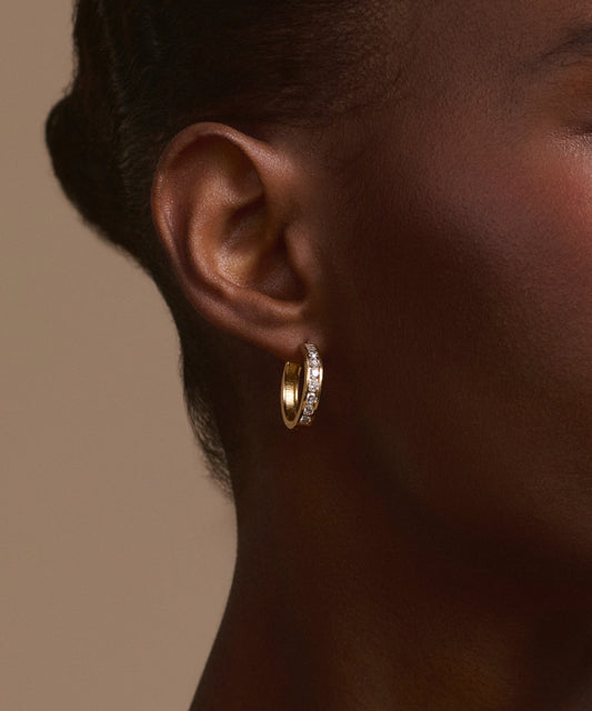 Stevie Grey Diamond Hoops